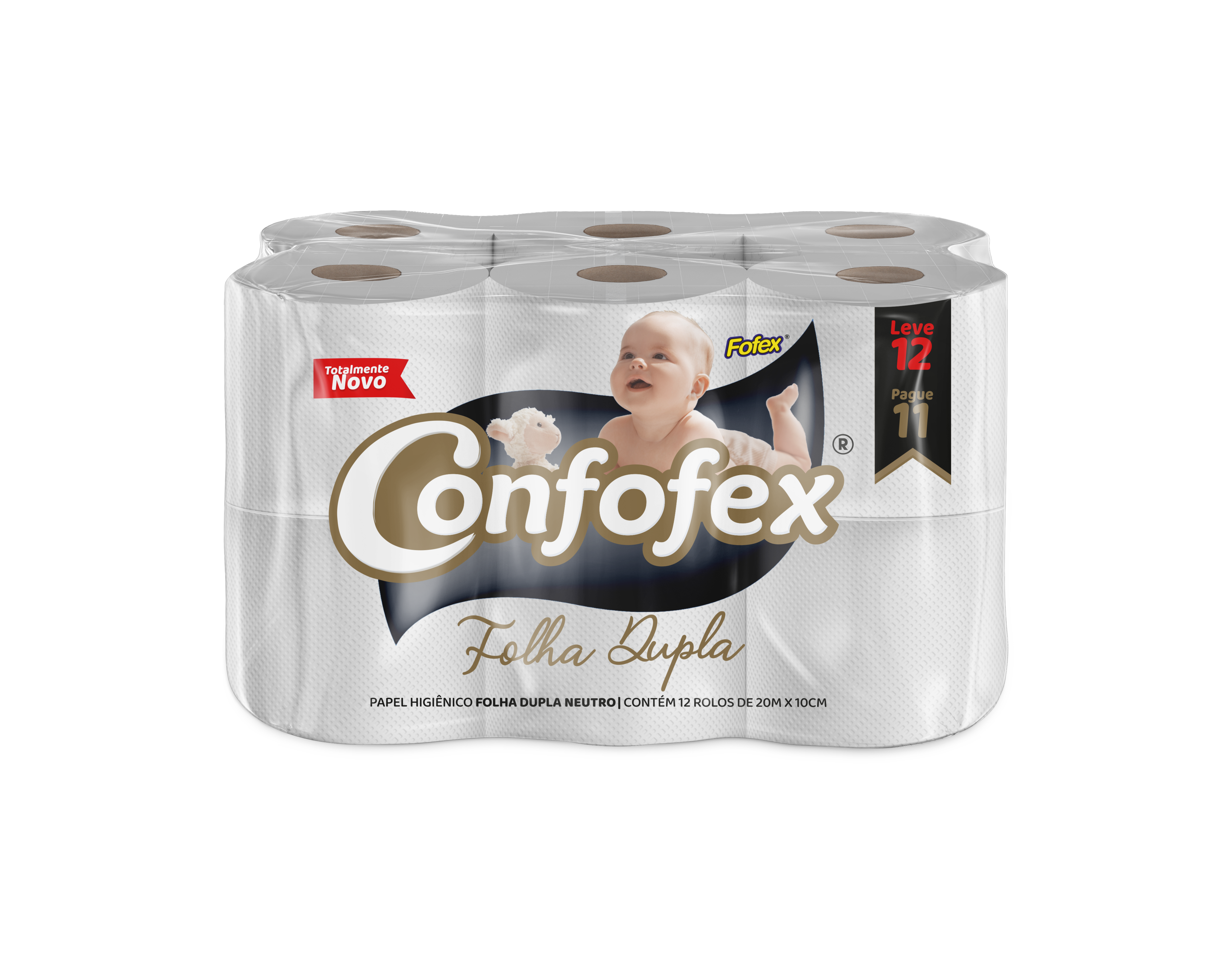 Confofex 12 rolos Folha Dupla